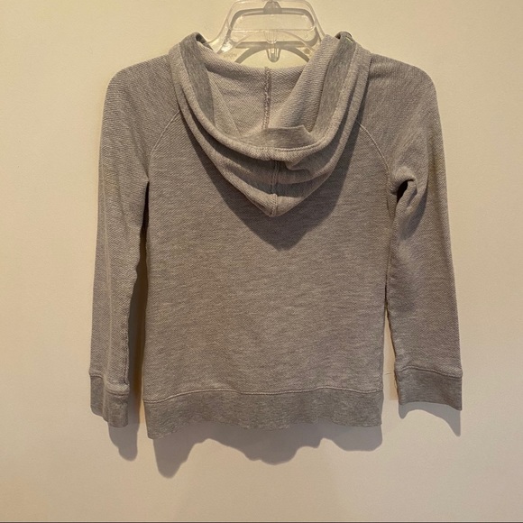 Cat & Jack Girls' Zip-Up Hooded Grey Sweatshirt - Picture 7 of 7